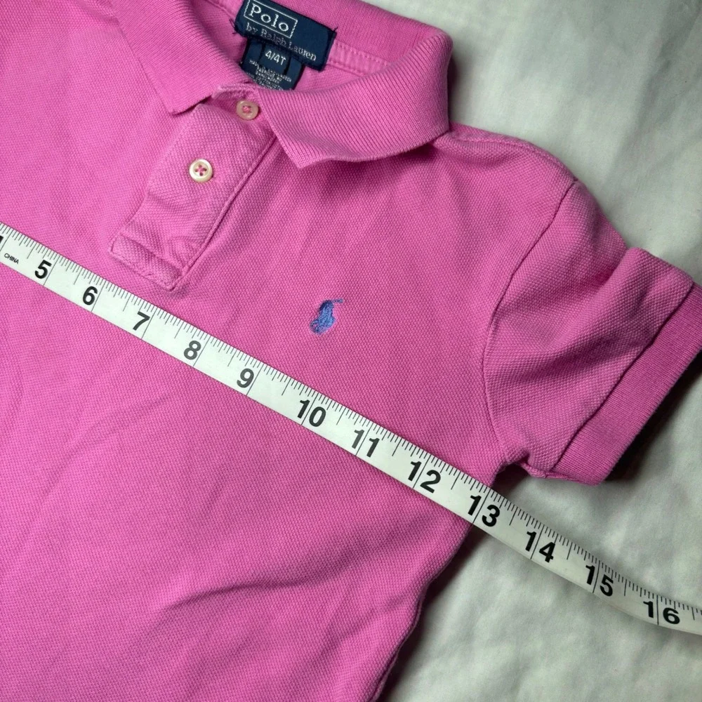 Polo Ralph Lauren Kids Pink Short Sleeve Pique Polo Shirt Size 4 4T Pony Logo